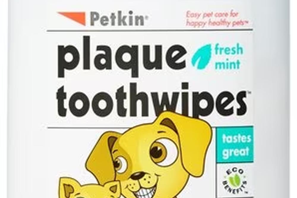 Petkin Plaque Toothwipes Fresh Mint Flavour Dog and Cat Dental Wipes